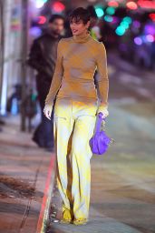 Taylor Hill in a Stylish Yellow Ensemble 11/09/2023