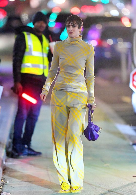 Taylor Hill in a Stylish Yellow Ensemble 11/09/2023