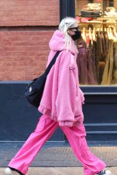 Taylor Momsen in a Vibrant All Pink Outfit in New York 11/22/2023
