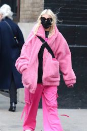 Taylor Momsen in a Vibrant All Pink Outfit in New York 11/22/2023