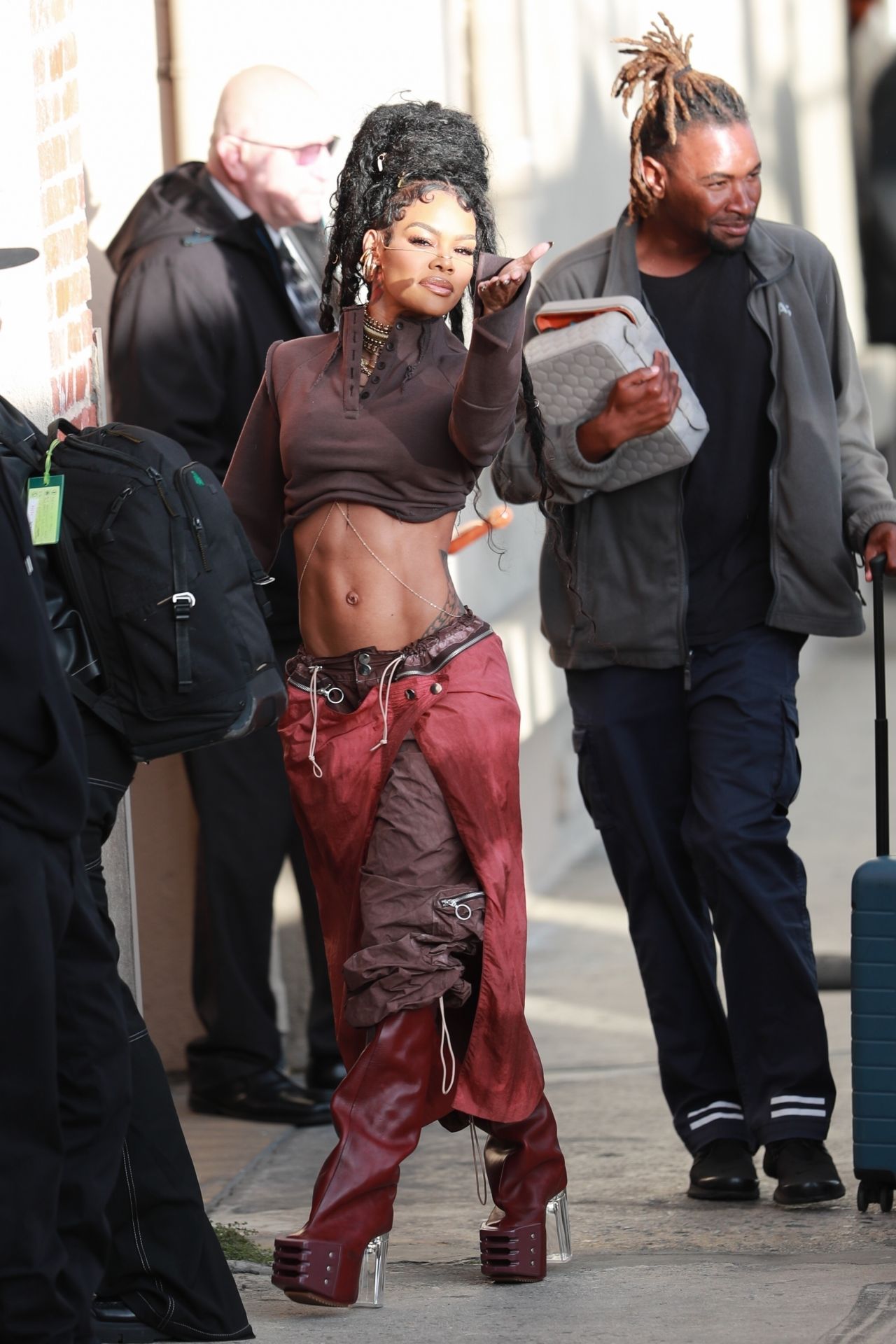 Teyana Taylor Outside Jimmy Kimmel Live! in Hollywood 11/29/2023