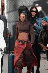 Teyana Taylor Outside Jimmy Kimmel Live! in Hollywood 11/29/2023
