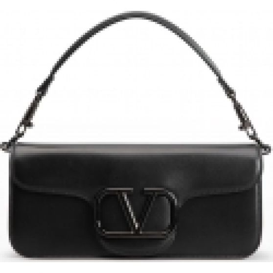 Valentino Loco Vlogo Leather Shoulder Bag