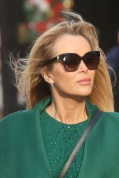 Amanda Holden Wearing a Stylish Green Minidress in London 12/11/2023
