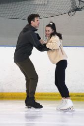 Amber Davies Getting Some Practice in at Billingham Ice Rink 12/16/2023
