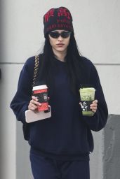 Amelia Hamlin at Alfred Coffee in Los Angeles 12/23/2023