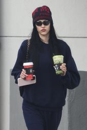 Amelia Hamlin at Alfred Coffee in Los Angeles 12/23/2023