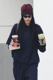 Amelia Hamlin at Alfred Coffee in Los Angeles 12/23/2023