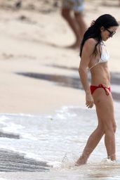 Andrea Corr in a Bikini on Sandy Lane Hotel’s Beach in Western Barbados 12/26/2023