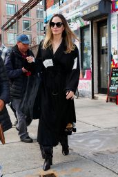 Angelina Jolie in an All-black Ensemble Exiting the Atelier Jolie Store in New York 12/29/2023