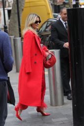 Ashley Roberts in Red Outfit in London 12/15/2023