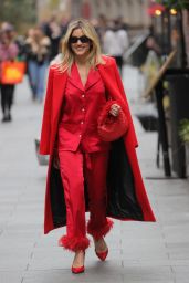 Ashley Roberts in Red Outfit in London 12/15/2023