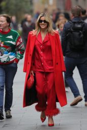 Ashley Roberts in Red Outfit in London 12/15/2023