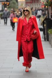 Ashley Roberts in Red Outfit in London 12/15/2023