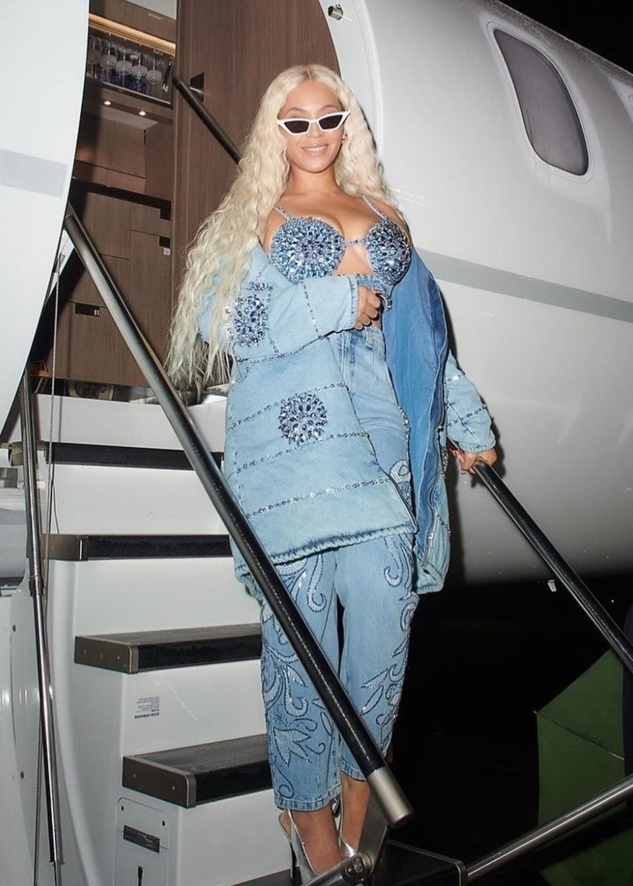 Beyoncé Wears PatBO When She Arrives in Brazil 12/22/2023 • CelebMafia