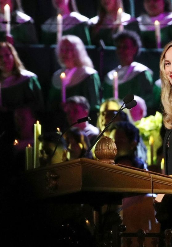 Brie Larson Narrating the Candlelight Ceremony and Processional at Disneyland in Anaheim 12/03