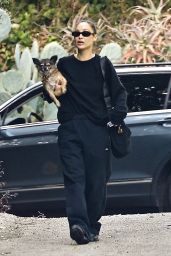 Cara Santana in Black Sweats in the Hollywood Hills 12/03/2023