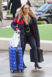 Carol Vorderman Wearing a Black Jumpsuit at White City in London 12/12/2023
