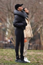 Chrissy Teigen and John Legend at Washington Square Park in New York 12/28/2023