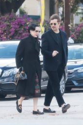 Dita Von Teese and Adam Rajcevich in All Black Outfits in Los Feliz 12/24/2023
