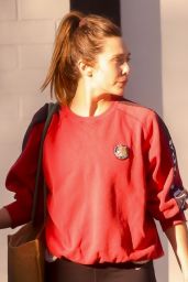 Elizabeth Olsen in Workout Outfit in Los Angeles 12/02/2023