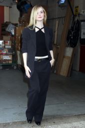 Elle Fanning - Arrives for a Taping of Live with Kelly & Mark in NYC 12/04/2023