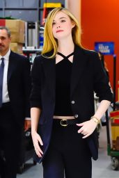 Elle Fanning - Arrives for a Taping of Live with Kelly & Mark in NYC 12/04/2023