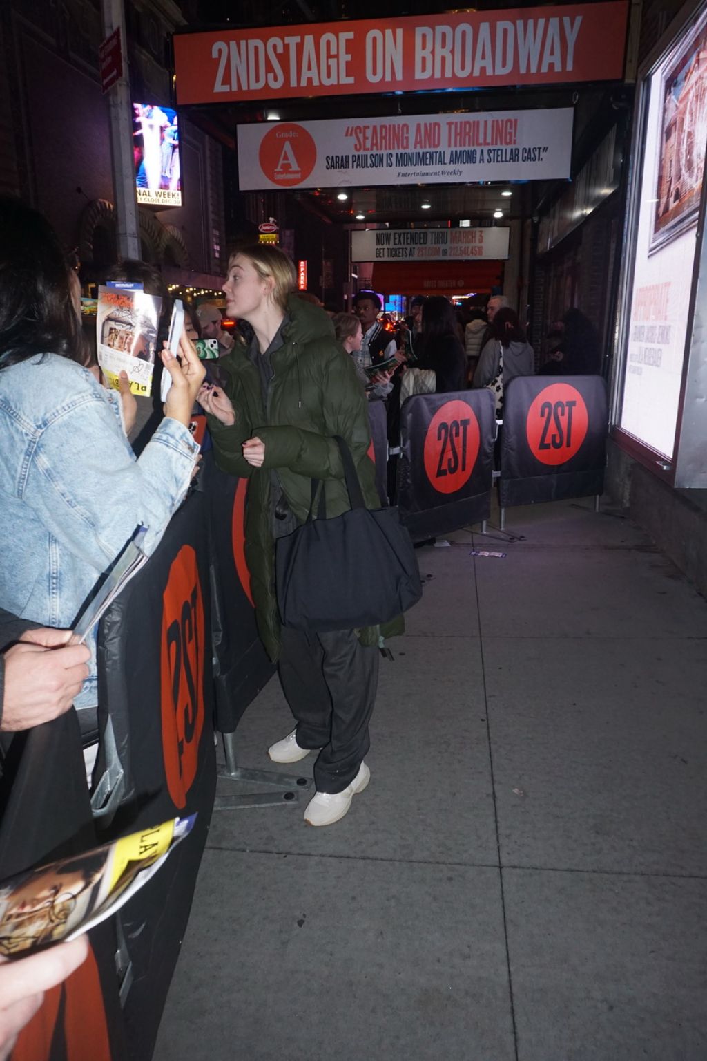 Elle Fanning - Outside The Hayes Theatre in NYC 12/26/2023 • CelebMafia