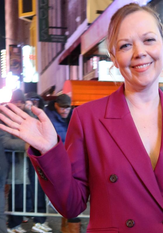 Emily Bergl - Arrives at The Hayes Theatre in New York 12/18/2023