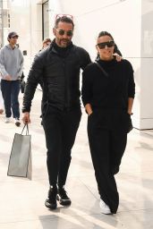 Eva Longoria and José Bastón Christmas Shopping at Giorgio Armani in Beverly Hills 12/23/2023