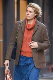 Greta Gerwig in Casual Outfit in New York 12/26/2023