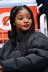 Halle Bailey - Los Angeles Clippers vs Golden State Warriors in Los Angeles 12/14/2023