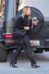Hilary Duff Arrives at Century City Mall in West Los Angeles 12/12/2023