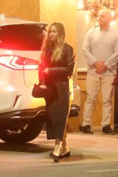 Jennifer Lawrence in a Black Leather Jacket and Skirt in Los Angeles 12/29/2023