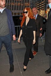Jessica Chastain arrives at NBC Studios in New York 12/15/2023