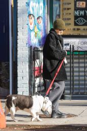 Julia Garner - Walks Her Dog in New York City 12/19/2023