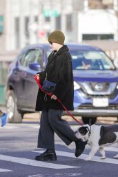 Julia Garner - Walks Her Dog in New York City 12/19/2023
