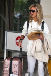 Lady Victoria Herveyin Travel Outfit at Barbados’ Airport 12/25/2023