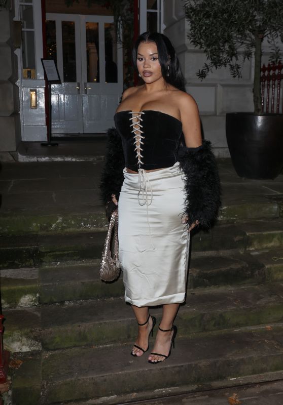 Lateysha Grace at The House of CB Christmas Party in London 11/29/2023