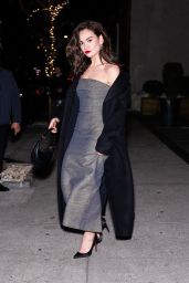 Lily James - Leaving Her Hotel in New York 12/18/2023