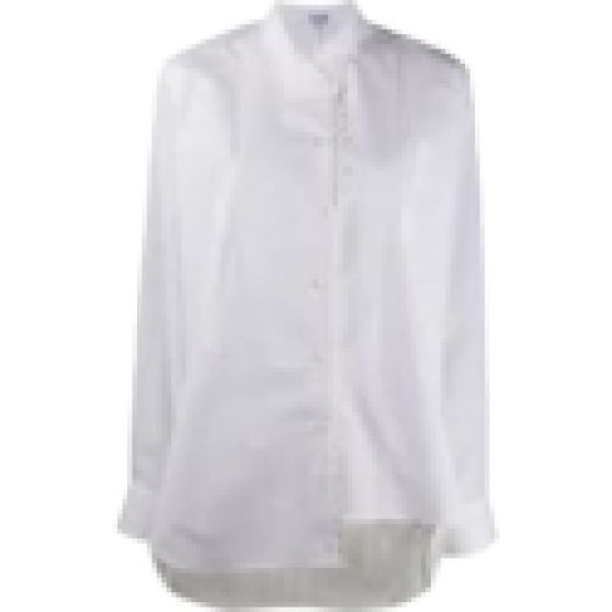 Loewe Anagram Asymmetric Wingtip Collar Shirt in White