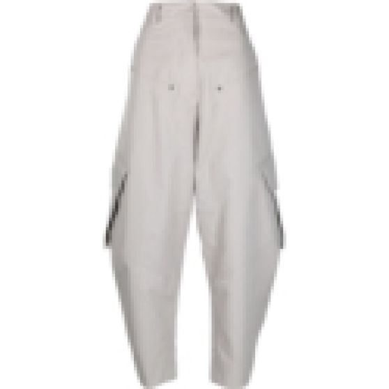 Loewe Barrel-Leg Cotton-Gabardine Cargo Trousers in Grey