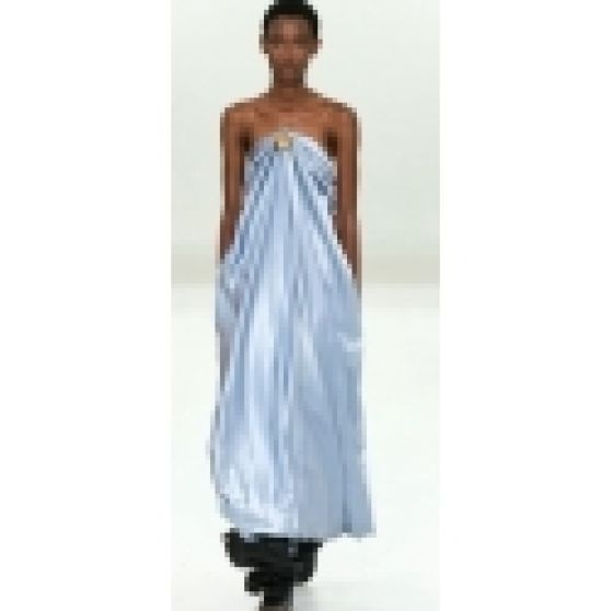 Loewe Fall 2023 Satin Strapless Dress