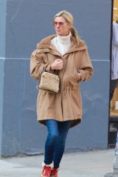 Nicky Hilton in a Tan Max Mara Coat - Shopping Around Manhattan’s Soho Area 12/14/2023