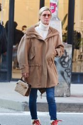 Nicky Hilton in a Tan Max Mara Coat - Shopping Around Manhattan’s Soho Area 12/14/2023