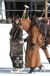 Nina Dobrev and Shawn White at The Snow Polo Photo Shoot in Aspen 12/17/2023