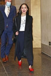 Olivia Rodrigo Wears Red Shoes - 30 Rockefeller Plaza in New York 12/07/2023