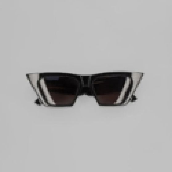 Phoebe Philo Peak Sunglasses in Black Acetate