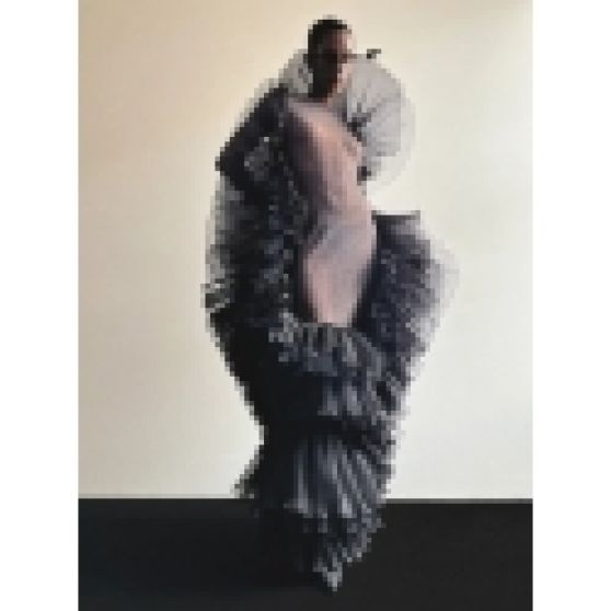 Robert Wun Spring 2023 Semi-Sheer Glitzy Ruffled Gown