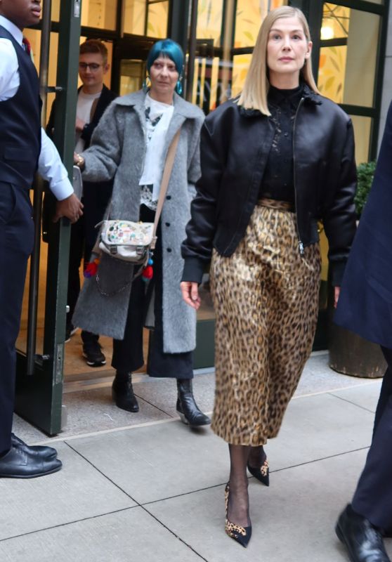 Rosamund Pike in Midtown NYC 12/11/2023
